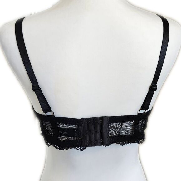 René Rofé black padded lace bra 40C, NWOT - Picture 2 of 7